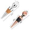 Cross-border Direct Supply Zinc-aluminum Alloy Round-head Steel Ball Wine Stoppers for Wine Preservation Can Print Logo