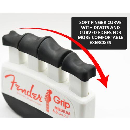 Fender GRIP Hand & Finger Exerciser (Medium - 5 Lbs / 2.3 Kg) ? The Ultimate Ergonomic Finger Strengthener for Improving Playing On All Stringed Instr