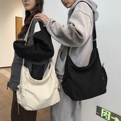 Študentská taška Dámska veľkokapacitná crossbody taška cez rameno Pánska plátená taška