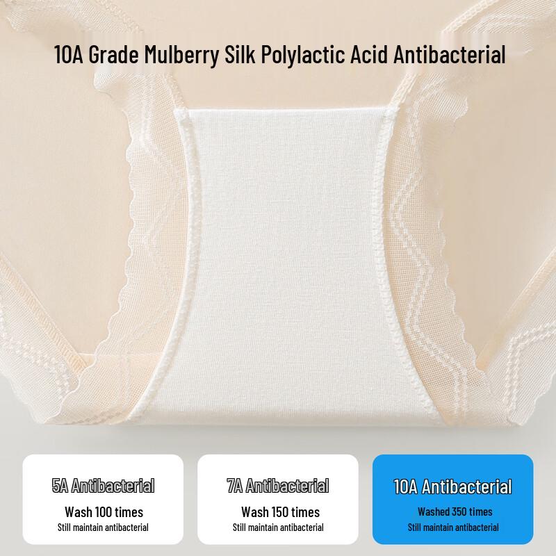 Women's Seamless Ice Silk Mid-Waist Briefs - 6-Pack