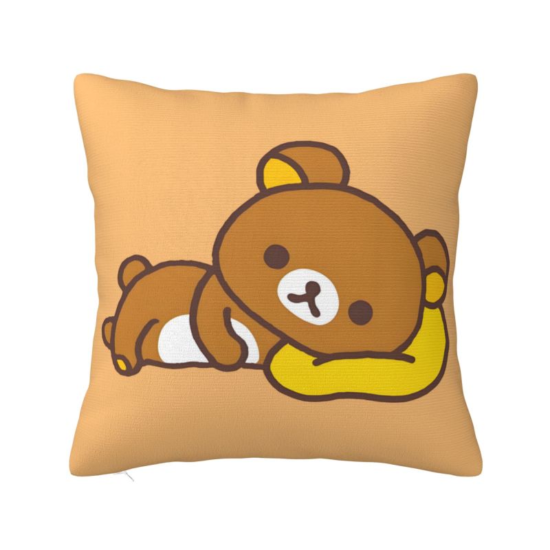 Пользовательские наволочки Rilakkuma Милые декоративные наволочки для подушек Салон Квадратная наволочка 12x12Inch