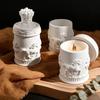 Horse Carousel Silicone Molds Resin Jar Mould With Lid For Making Container Jewelry Box Epoxy Resin B03E