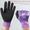 Winter Warm Work Gloves Lady's Mittens Anti-Slip Waterproof Latex Coated Thermal Gloves For Garden Fishing Work Safety Gloves