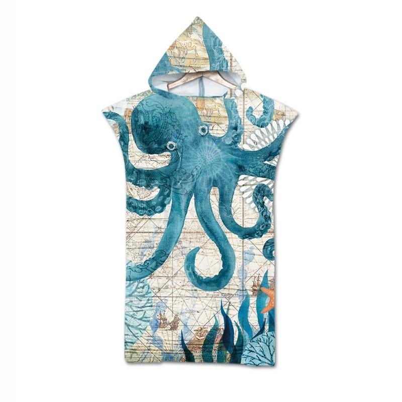 Geometric Hooded Wearing Bath Towel, Beach Towel, Cape, Seaside Change Of Clothes, Bathrobe, Printed Hooded Bath Towel, Minimum Order