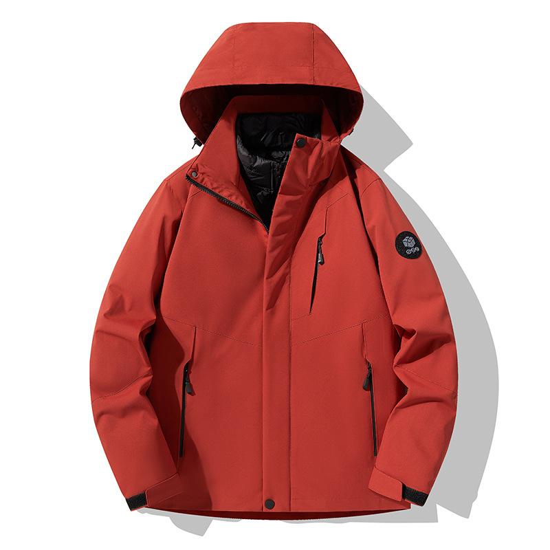 New Autumn and Winter Outdoor Thickened Windproof Waterproof Jacket for Men and Women Down Warm Three-in-one or Two