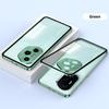 Elastic Snap Magnetic Metal Bumper Frame Case for Honor 300 / 300 Ultra / 300 Pro Clear Frosted PC Lens Protector Back Cover