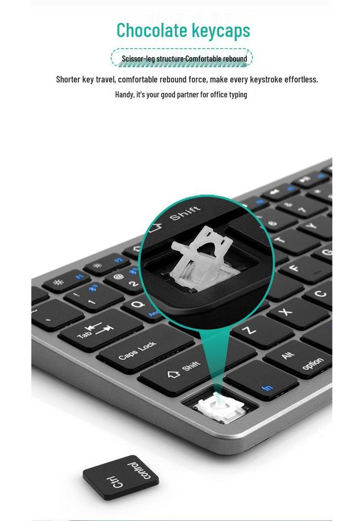 Rechargeable Silent Bluetooth Tablet Keyboard & Mouse Set