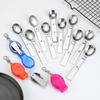 304 Stainless Steel 3-Fold Portable Spoon-Fork for Outdoor Use