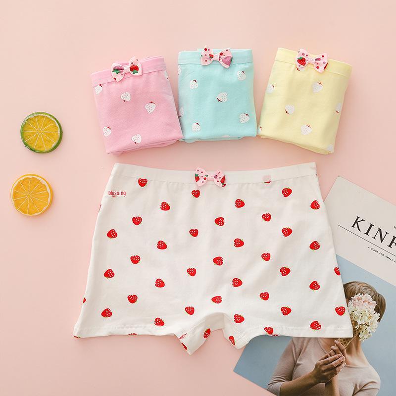Girls' Plus Size Pure Cotton Safety Shorts - Junior High, Puberty-Friendly Four-Corner Briefs