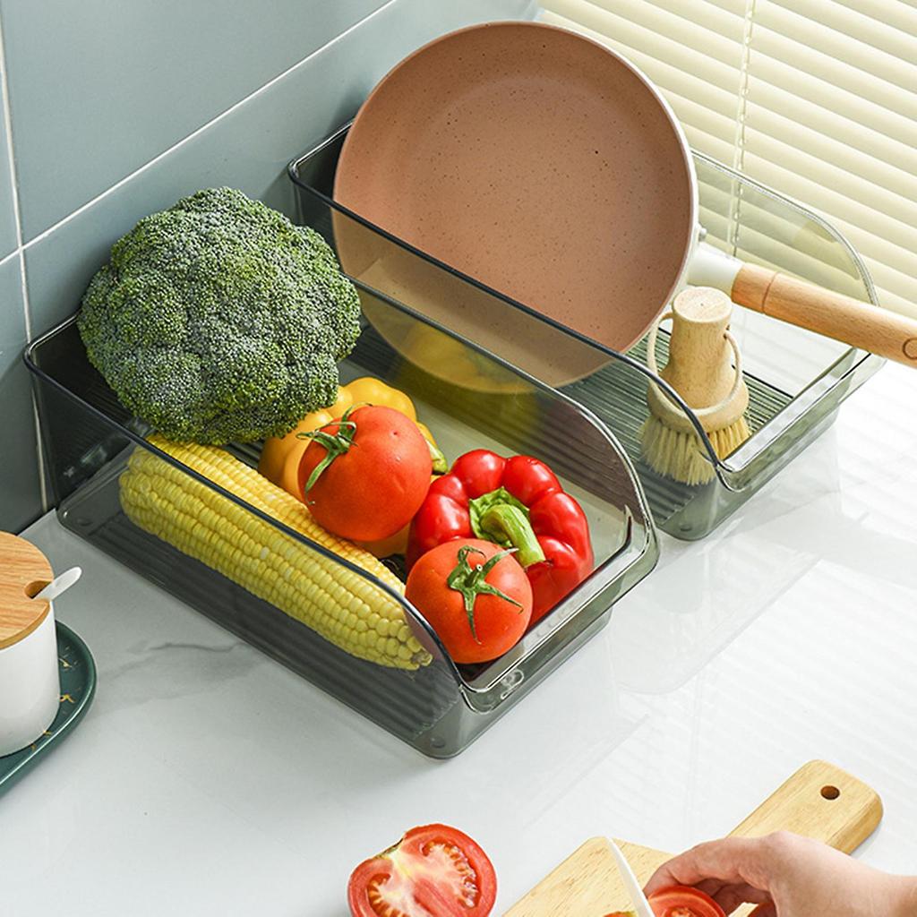 Refrigerator Storage Box with Drawer Handle Reusable Vegetables Fruits Organiser Kitchen Accessories