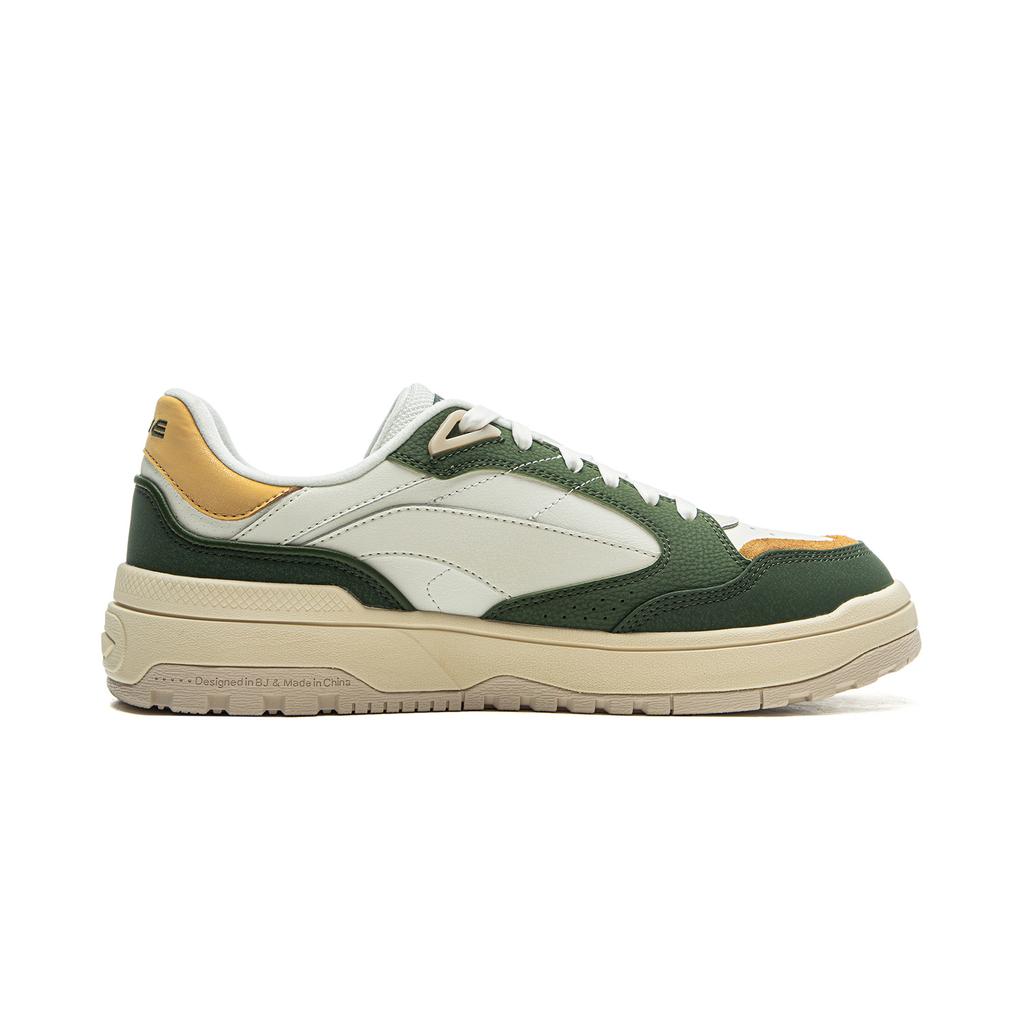 Li Ning Wave LOW Abrasion Resistant, Lightweight, Balanced Low Top Skateboard Shoes Men's Green White AGCV263-4