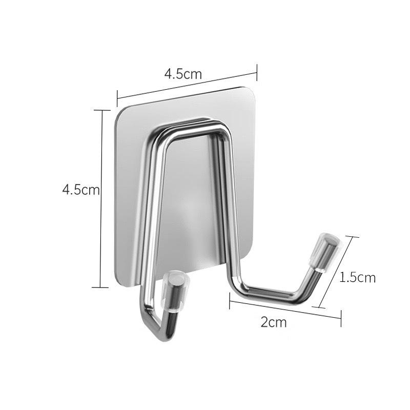 Traceless 304 Stainless Steel Adhesive Hook for Bathroom & Kitchen