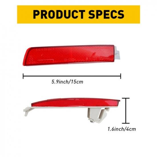 For 2009-14 Nissan Murano Rear Bumper Reflector Light Tail Lamp Case Left&Right