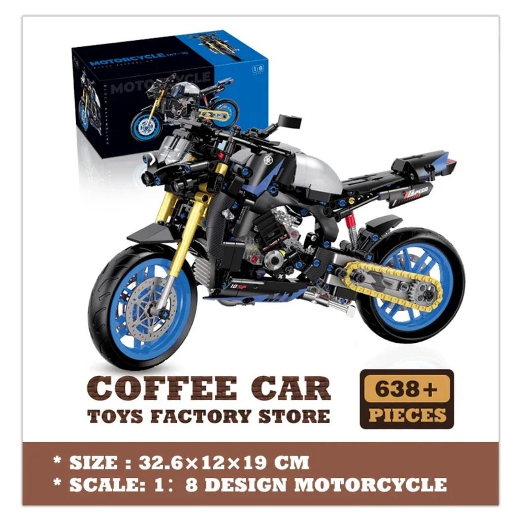 New 1/8 Scale Super Duck/YMH Motorbike Toy Model Building Blocks Sets Racing Moto Bricks Toys Kid Boys Children Birthday Gift Adult Technical 529Pcs