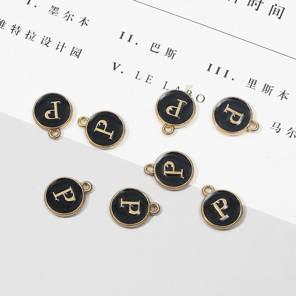 10Pcs 12mm Three Colors 26Letters Accessories For Jewelry Component Making DIY Earring Bracelet Necklace