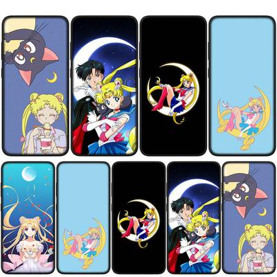 Θήκη για iPhone 17 16 15 Xiaomi Poco Redmi Note 14 13 12 11 Pro Max 9 16e Samsung Galaxy S25 S24 S23 OPPO Huawei Sailor Moon Χαριτωμένη Γάτα Θήκη Τηλεφώνου