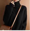 Women's Diamond Pattern High Neck Sweater - Loose Fit, Autumn/Winter Knitwear, Long Sleeve Outerwear, Korean Fashion Style.