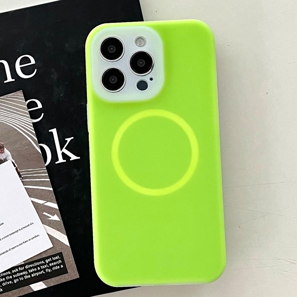 Fluorescent Jelly Liquid Silicone Phone Case For iPhone 17 16 15 13 12 11 14 Pro Max Plus For Magsafe Wireless Charging Cover