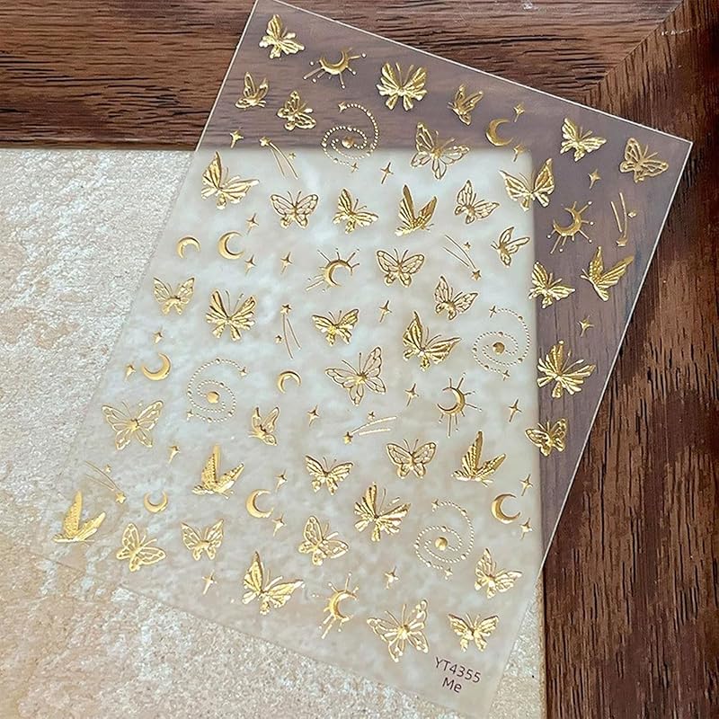 Maple Leaf Nail Stickers 5D Embossed Nail Decals Fall Design Nail Supplies Gold Leaf Stickers for Women Nails Decorations Thanksgiving Day Nails