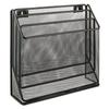 Wall Mount Metal File Organizer 3 Tier Mesh Holder Documents Reports Folders and Magazines Office Desk Storage Solution