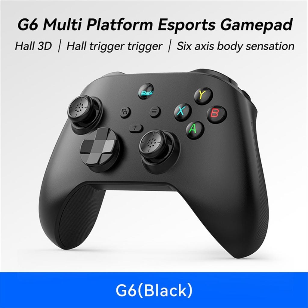G6 Bluetooth Game Controller for IOS/Android Gamepad for PC Hall Rocker Six- Dual Vibration Joystick for Switch B