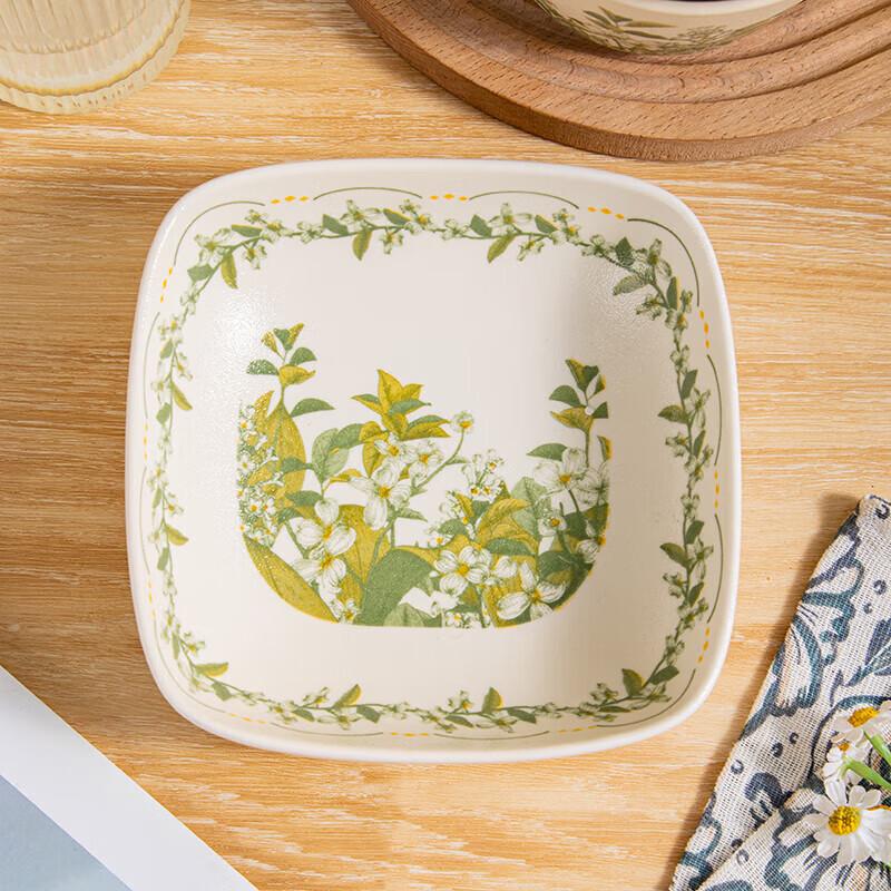 ZISIZ Maiglöckchen quadratisches Schalen-Set mit Rand