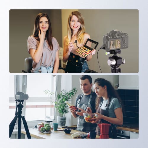 Neewer LM3 2m Dual Microphone, Lavalier Lapel Microphone, Clip-on Omnidirectional Wired Microphone with 3.5mm TRS 4m Extension Cable, Noise-Reducing C