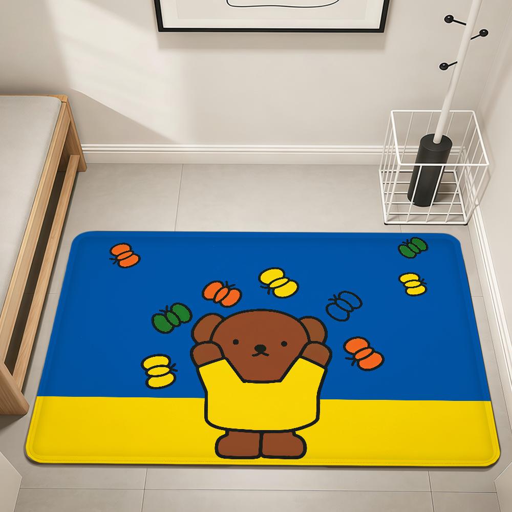 Cartoon Bunny Rabbit kawaii funny M-Miffy Home Bed Rug Kitchen Bath Floormat Hallway Balcony Carpet Entrance Doormat hogar Decor