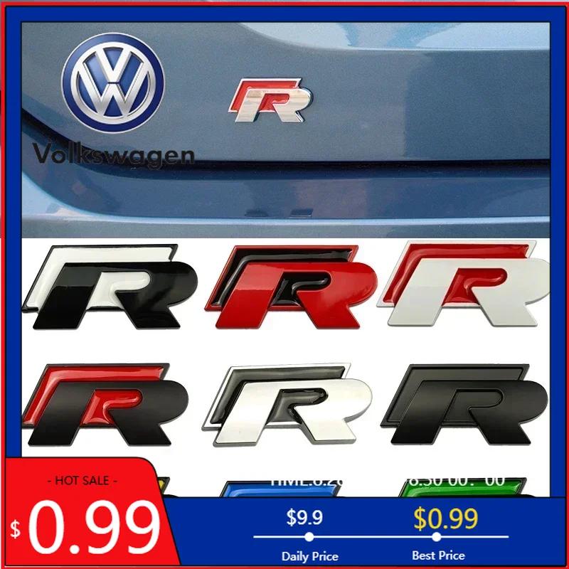 LMN1 VW 2026 Hot for Volkswagen VW Metal Car Grille Emblem Rear Trunk Badge Stickers R Rline Polo Golf Jetta Beetle CC Bora Tiguan To