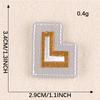 Duoku English Alphabet Cloth Sticker Computer Embroidery Label Small Patch Clothing Textile Accessories Embroidery Sticker