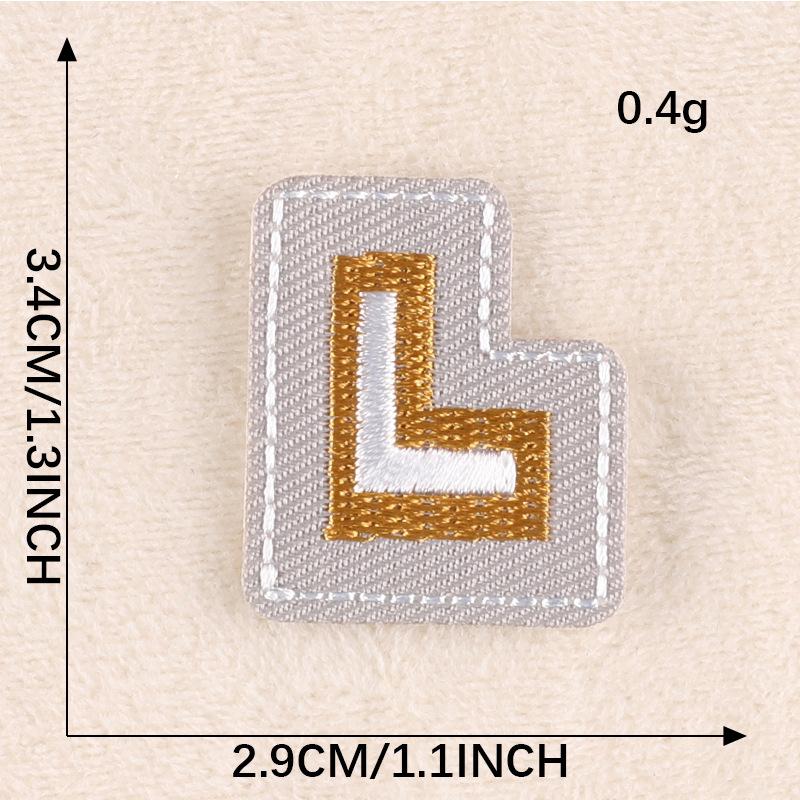 Duoku English Alphabet Cloth Sticker Computer Embroidery Label Small Patch Clothing Textile Accessories Embroidery Sticker