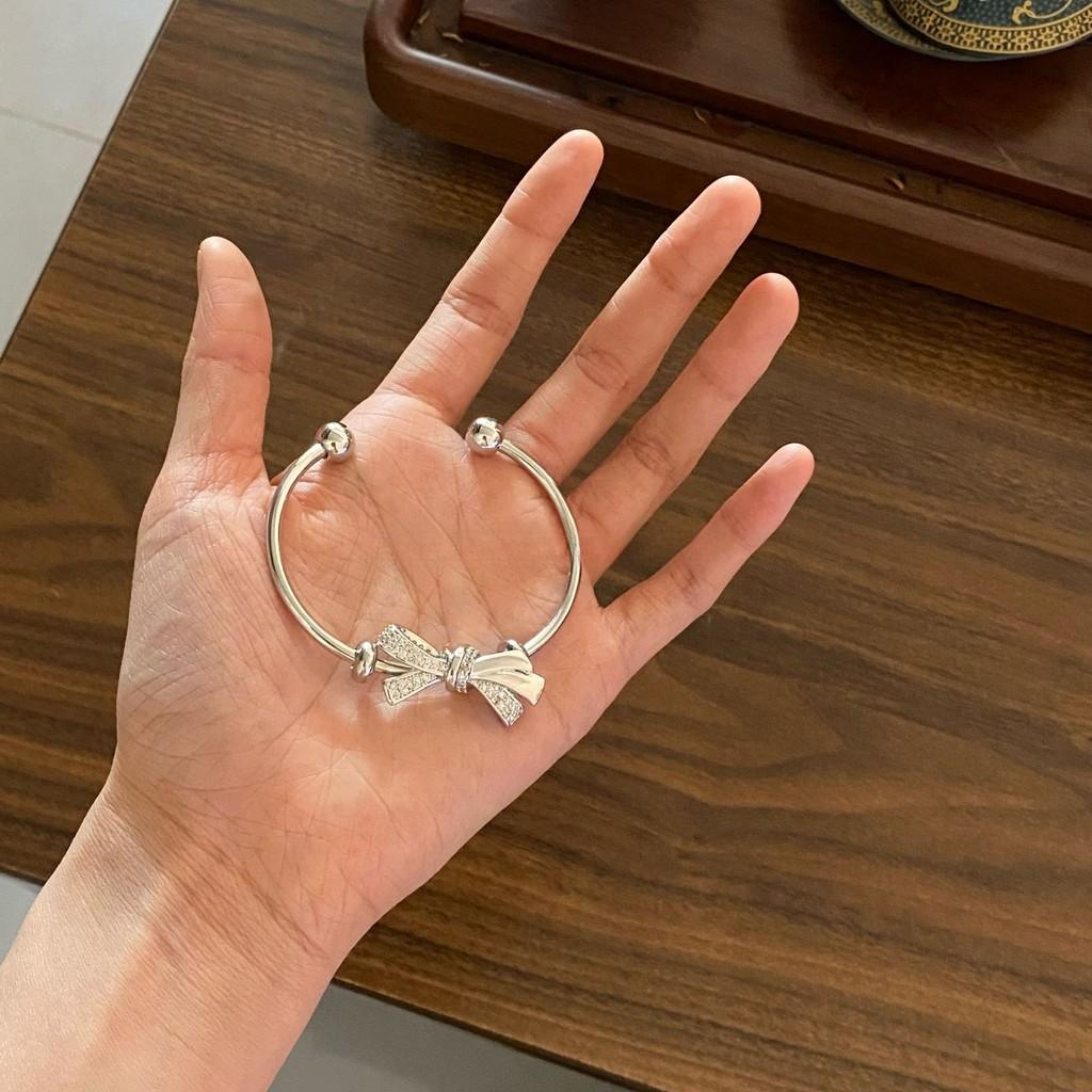 Minimalist Butterfly Bangle Bracelet For Women With Silver Plating And Sparkling Cz For Summer