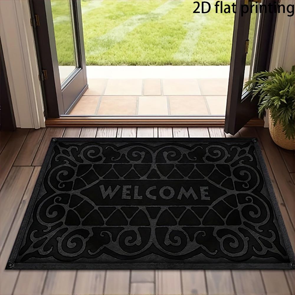 2D Flat-1PC Welcome Door Mat for Home , Welcome Mats for Home Decoration.