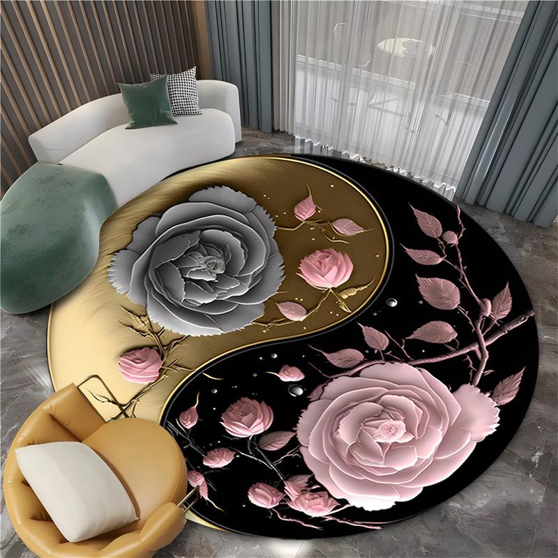 Mysterious Yin-yang Tiger Dragon Rugs Carpet for Living Room Retro Bedroom Large Area Anti-slip Floor Mat Indoor Entry Doormat