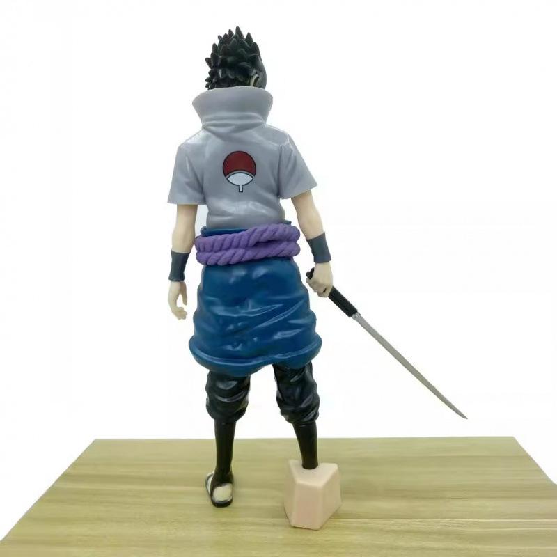 Naruto Figure Group, Oversized Second-generation Sasuke Standing Posture, Knife, Wind Pass, Adult Uchiha Sasuke Ornament