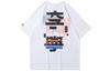 Sports Fashion Collection T Shirts Men's White Crew Neck Moderate Straight Fit AHSR391-1
