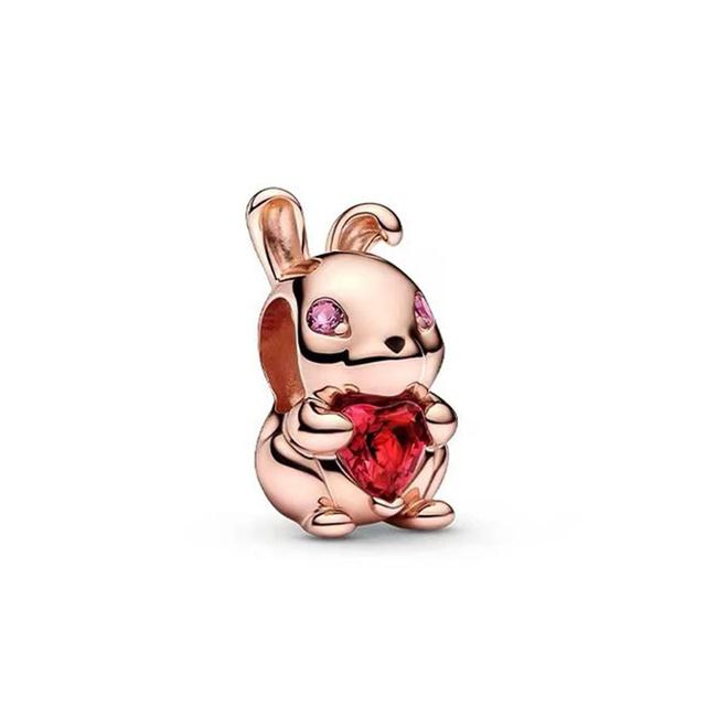 2023 Valentine's Day Charm 925 Sterling Silver Frosted Red Love Potion Murano Beads Fit Original Bracelet DIY Jewelry