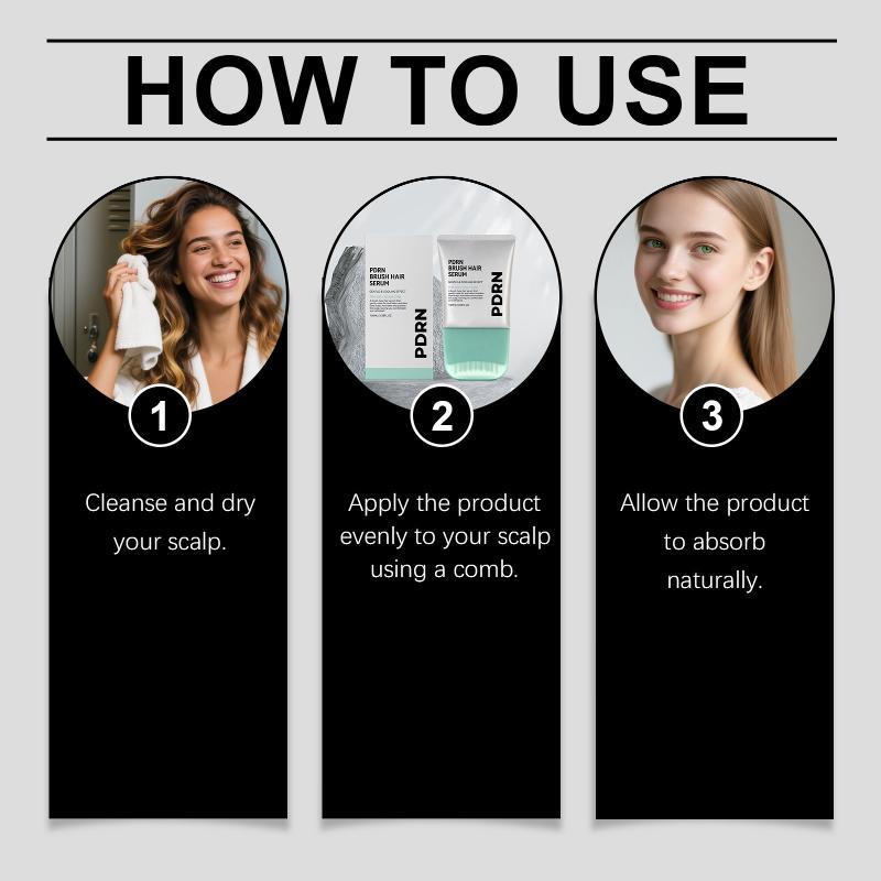 1 Pezzo Siero per Capelli PDRN con Pennello Raffreddamento Delicato Nutriente per il Cuoio Capelluto per Persone che Stanno Sveglie Fino a Tardi Cura Quotidiana dei Capelli