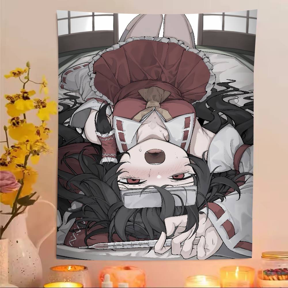 XXL Fashion Hot Popular Touhou Project Tapestry Anime Surrounding Bedroom Study Home TapestryRoom Dormitory Game Room Decoration