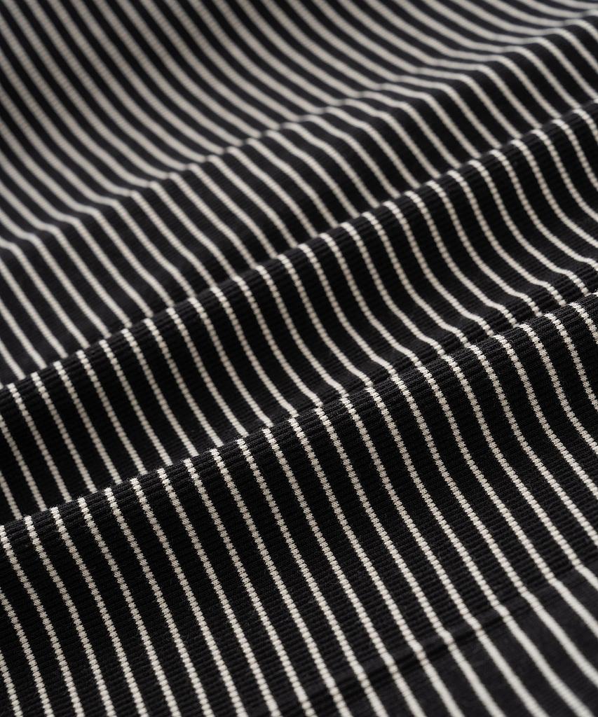 VASTIC Striped Collar Long Sleeve_Black / White