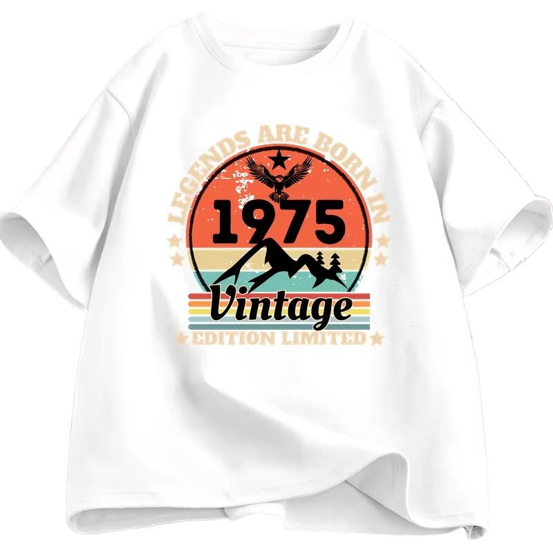 50th Birthday Tshirt for Men Women Made in 1975 Vintage Tshirt 50 Years Old Birthday T Shirt 1975 Birthday Gift for Men Women L