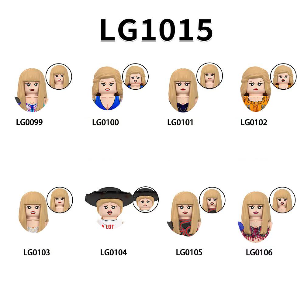 LG1015 Mädchen Bausteine Berühmte Zusammenbausteine Prinzessin Mini-Puppen Actionfiguren Kinder Niedliche Kawaii Spielzeuge für Weihnachtsgeschenke