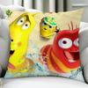 Funny Cartoon LLarva Cushion Cover Birthday Anniversary Gifts Double Sided Printed Zipper Cushion Cover Soft Skin Bedding