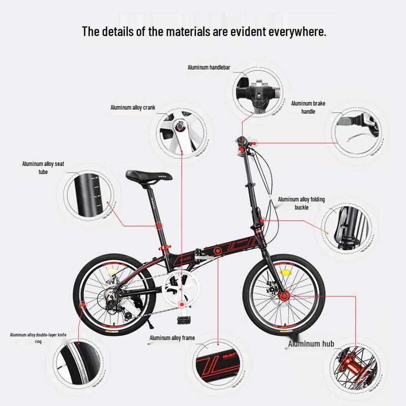 Bond Fushida 7-Speed Aluminum Folding Bicycle