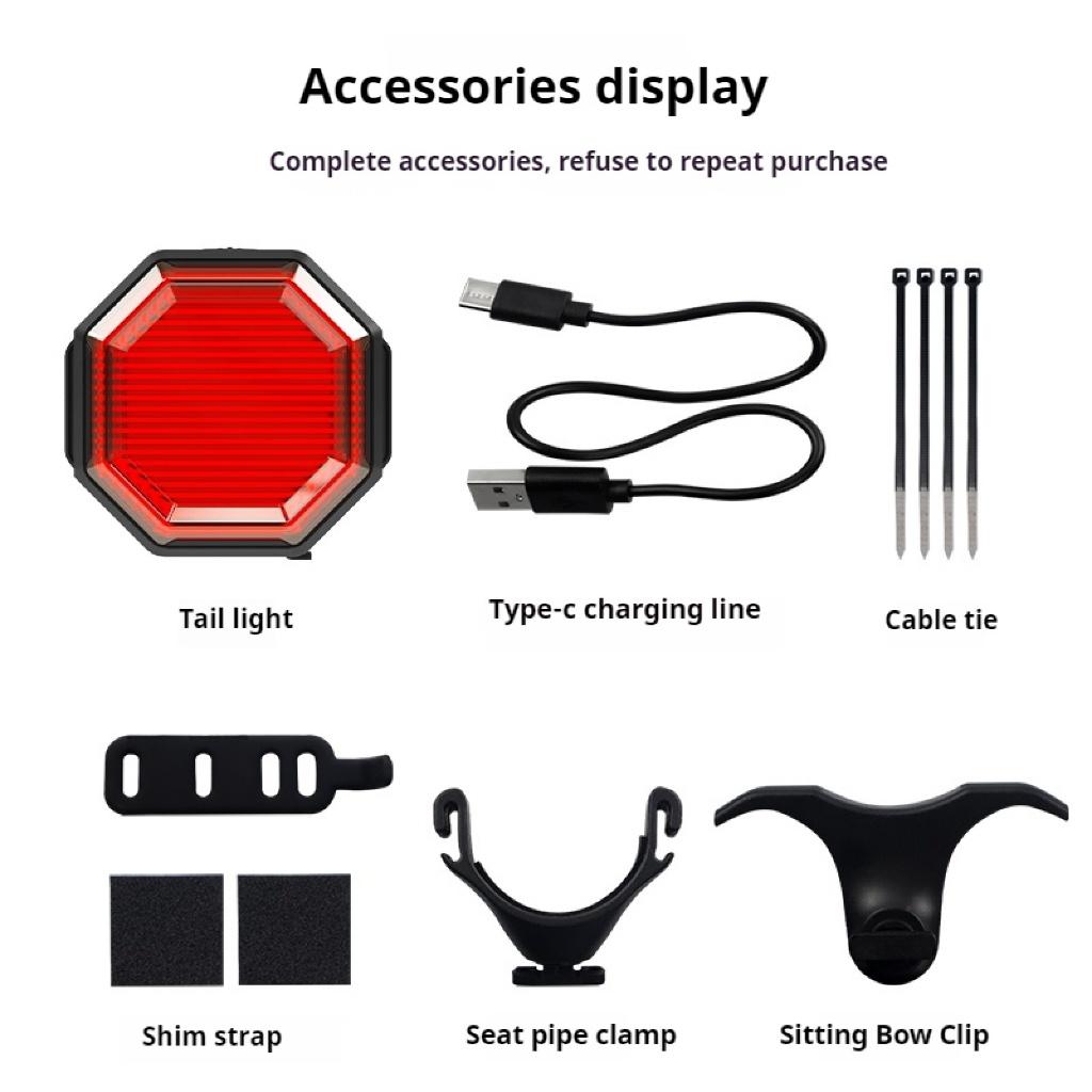 ENLEE Bike Taillight Intelligent Brake Taillight MTB Road Bike Brake Sensing WT17