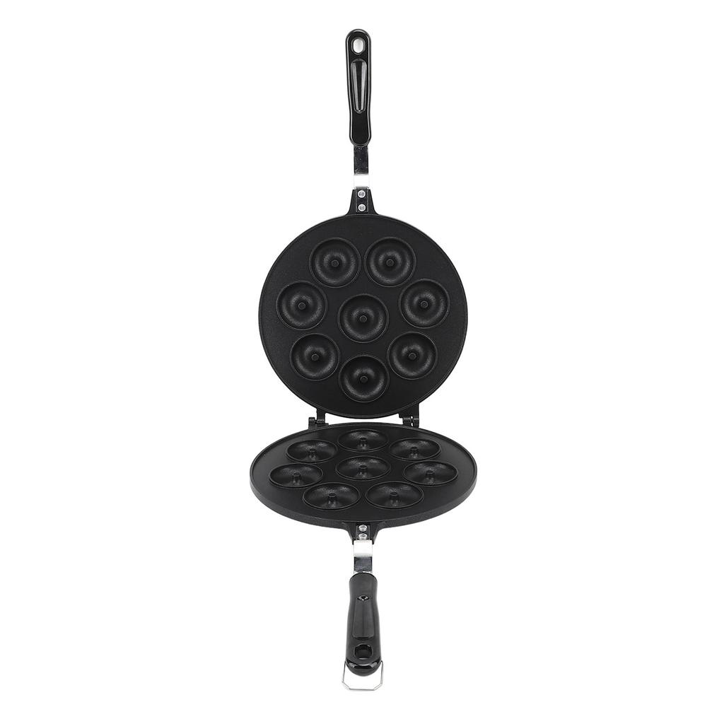 Formă pentru gogoși din aliaj de aluminiu Tavă de copt Tavă de prajituri pentru vafe cu mâner de mână pentru a face prăjituri mici