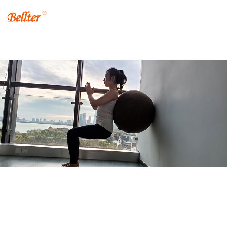Breathable, Anti-Pilling Cotton Linen Yoga Ball Cover, 55cm
