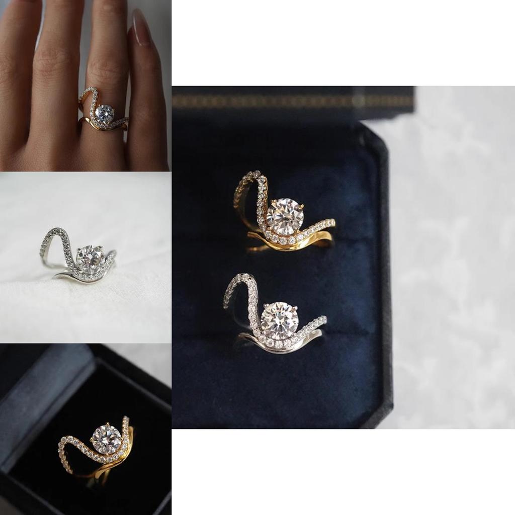 Stylish Minimalist Geometric Copper Ring With Elegant Zirconia For Women's Daily Wear