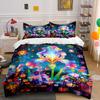 Bunte Blumen und Sterne. Bettwäsche-Sets Bettbezug-Sets Bettbezüge Kissenbezüge(1 * Bettbezug 2 * Kissenbezüge ohne Bettdecke)