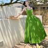 Large Halter Adjustable Cross Strap Vacation Suspender Long Skirt Island Large Skirt Dress